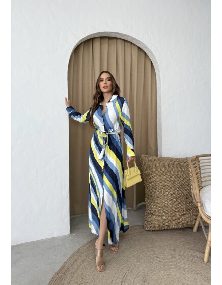 880 - Floş Saten Elbise